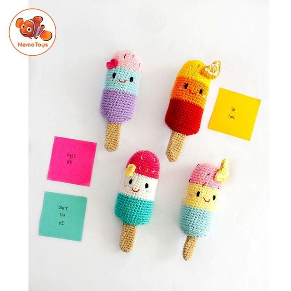  Đồ chơi bằng len Handmade - Kem Que 