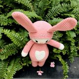  Thỏ Hồng Tim - Thú len Amigurumi Handmade – Thú Bông Len Dễ Thương Decor / Quà Tặng – Nemo Handmade - Len Móc Thú 