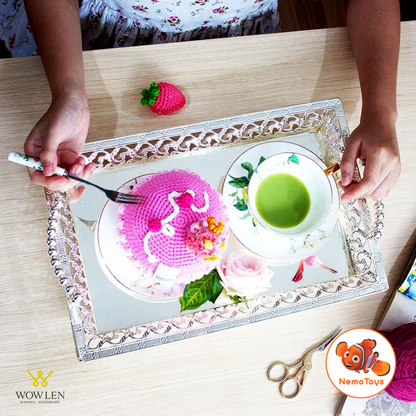  Đồ chơi bằng len Handmade - Bánh Kem Dâu 