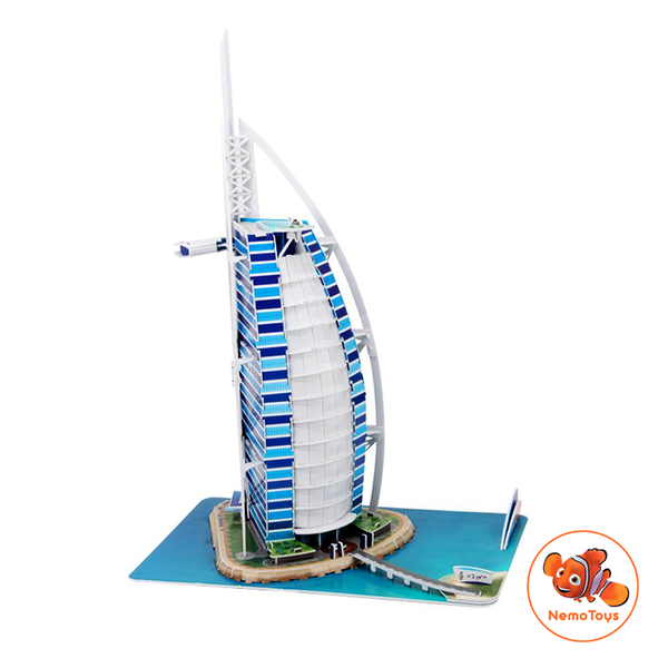  Đồ chơi Cubic Fun - Xếp hình 3D - Khách sạn thuyền buồm (Dubai) Buji Al Arab MC101H 
