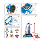  Đồ chơi Cubic Fun - Xếp hình 3D - Khách sạn thuyền buồm (Dubai) Buji Al Arab MC101H 