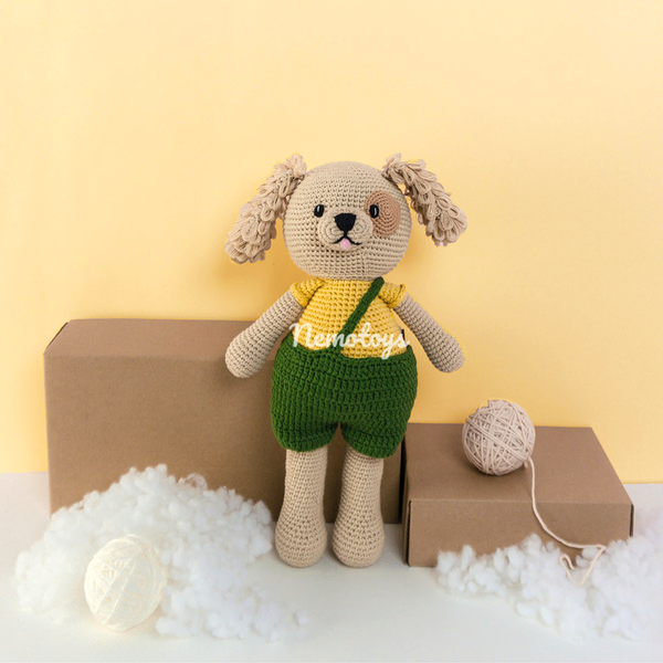  CHÓ BOBBY - PHIÊN BẢN BÉ TRAI - Thú bông bằng len – Thú len nhồi bông Amigurumi – NemoToys NemoHandmade 