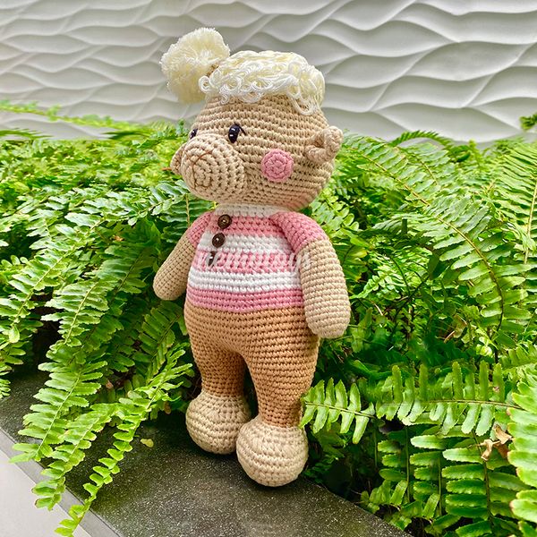  CỪU ÁO SỌC - 33CM - Thú bông bằng len handmade, Thú len Amigurumi, Búp bê len handmade 