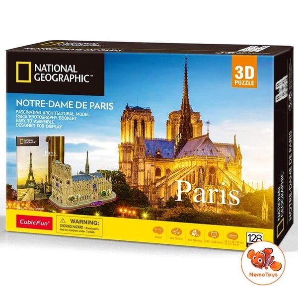  Đồ chơi Cubic Fun - Xếp hình 3D - Nhà Thờ Đức Bà Paris DS0986h 
