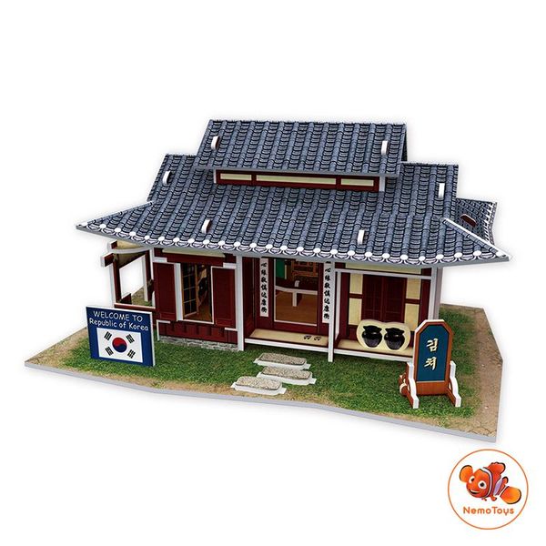  Mô hình giấy 3D CubicFun - Bộ nhà truyền thống Hàn Quốc - Kimchi house- W3159h 