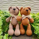  GẤU NƠ - Thú bông bằng len handmade, Thú len Amigurumi, Búp bê len handmade 