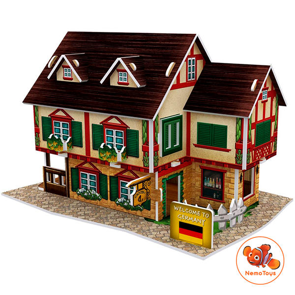  Mô hình giấy 3D CubicFun - Bộ nhà truyền thống Đức - Grocery - W3127h 