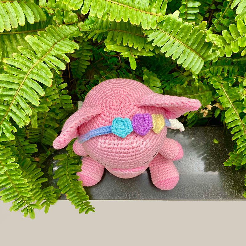  HEO THIÊN THẦN  (30CM) - Thú bông bằng len handmade, Thú len Amigurumi, Búp bê len handmade 