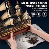  Đồ chơi Cubic Fun - Xếp hình 3D - HMS Victory T4019H 