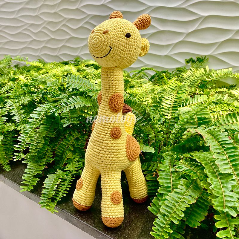  HƯƠU VÀNG (43CM) - Thú bông bằng len handmade, Thú len Amigurumi, Búp bê len handmade 