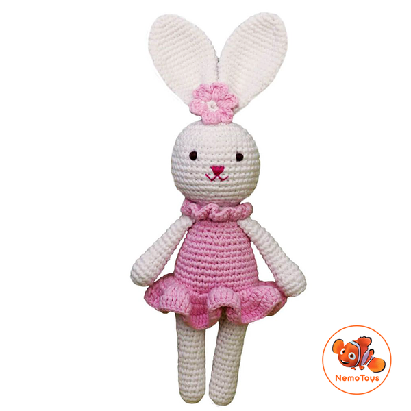  Thú len Handmade - Thỏ Hoa Đào 