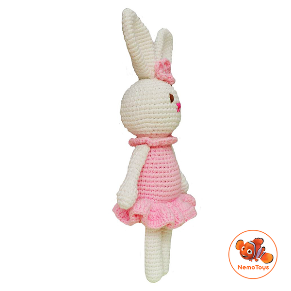  Thú len Handmade - Thỏ Hoa Đào 
