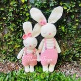  THỎ LALA SỌC NHỎ - Thú bông bằng len – Thú len nhồi bông Amigurumi – NemoToys NemoHandmade 