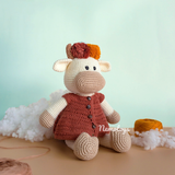  TRÂU HIỀN LÀNH - PHIÊN BẢN HỒNG - Thú bông bằng len – Thú len nhồi bông Amigurumi – NemoToys NemoHandmade 