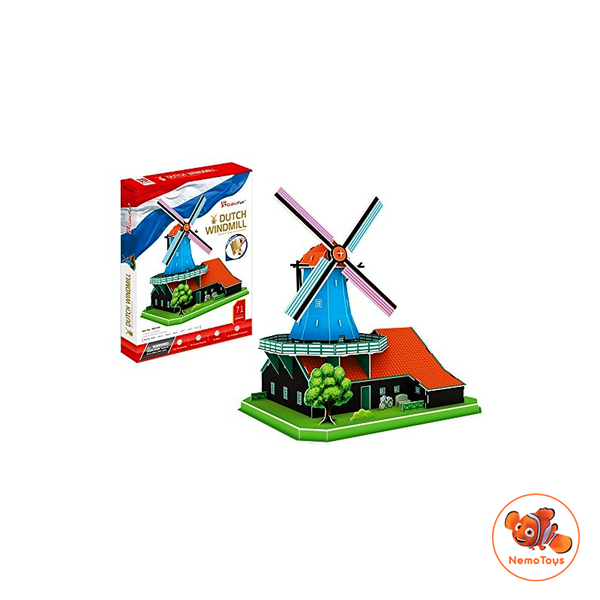  Mô hình giấy 3D CubicFun - Bộ nhà truyền thống Hy Lạp - Windmill - W3165h 