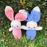  THỎ THÊU V - Thú bông bằng len – Thú len nhồi bông Amigurumi – NemoToys NemoHandmade 