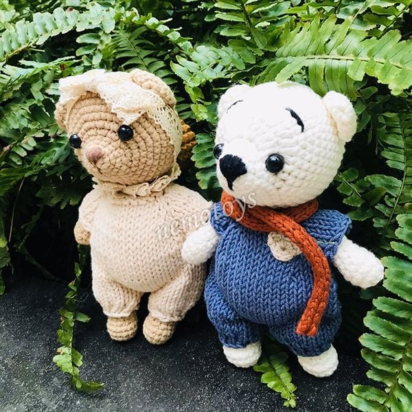  GẤU BABY - Thú bông bằng len handmade, Thú len Amigurumi, Búp bê len handmade 