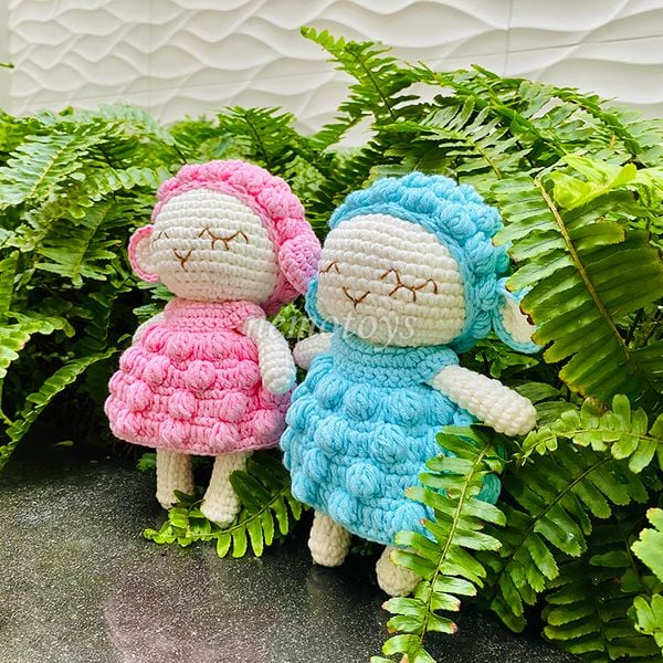  CỪU BABY (20CM) - Thú bông bằng len handmade, Thú len Amigurumi, Búp bê len handmade 