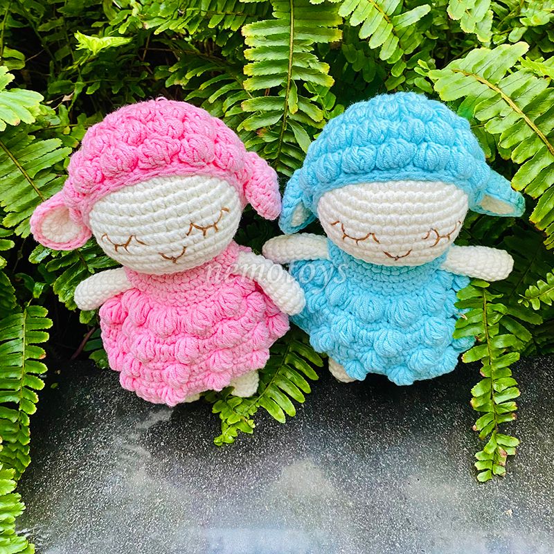  CỪU BABY (20CM) - Thú bông bằng len handmade, Thú len Amigurumi, Búp bê len handmade 