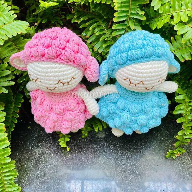  CỪU BABY (20CM) - Thú bông bằng len handmade, Thú len Amigurumi, Búp bê len handmade 