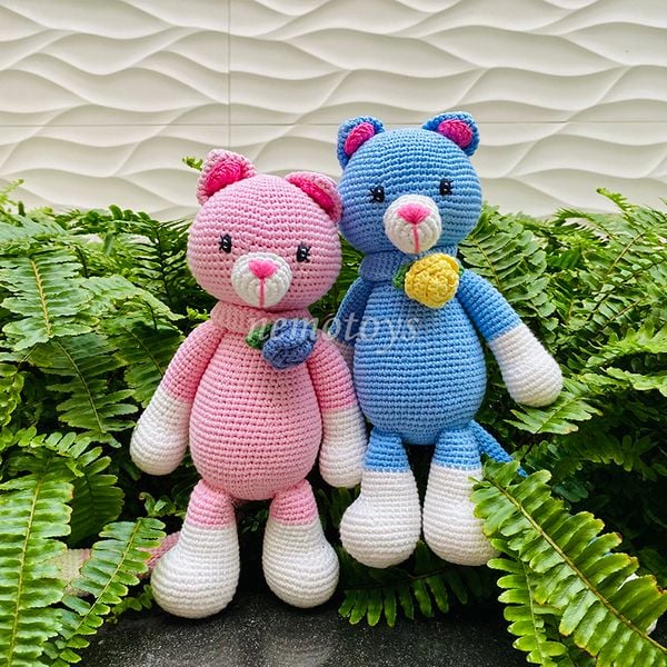  MÈO HOAHOA (34CM)  -Thú bông bằng len handmade, Thú len Amigurumi, Búp bê len handmade 