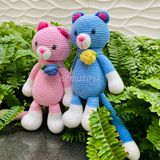  MÈO ĐUÔI DÀI - Thú bông bằng len – Thú len nhồi bông Amigurumi – NemoToys NemoHandmade 