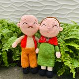  ÔNG GIÀ BÀ GIÀ (35CM) - Thú bông bằng len handmade, Thú len Amigurumi, Búp bê len handmade 