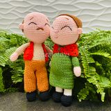  ÔNG GIÀ BÀ GIÀ (35CM) - Thú bông bằng len handmade, Thú len Amigurumi, Búp bê len handmade 