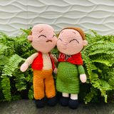  ÔNG GIÀ BÀ GIÀ (35CM) - Thú bông bằng len handmade, Thú len Amigurumi, Búp bê len handmade 