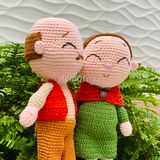  ÔNG GIÀ BÀ GIÀ (35CM) - Thú bông bằng len handmade, Thú len Amigurumi, Búp bê len handmade 