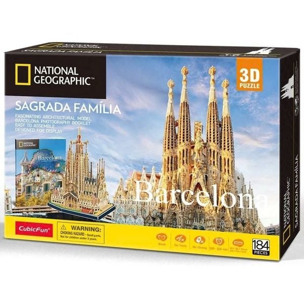  Đồ chơi Cubic Fun - Xếp hình 3D - Iglesia de la sagrada fammilia - kèm sách DS0984h 