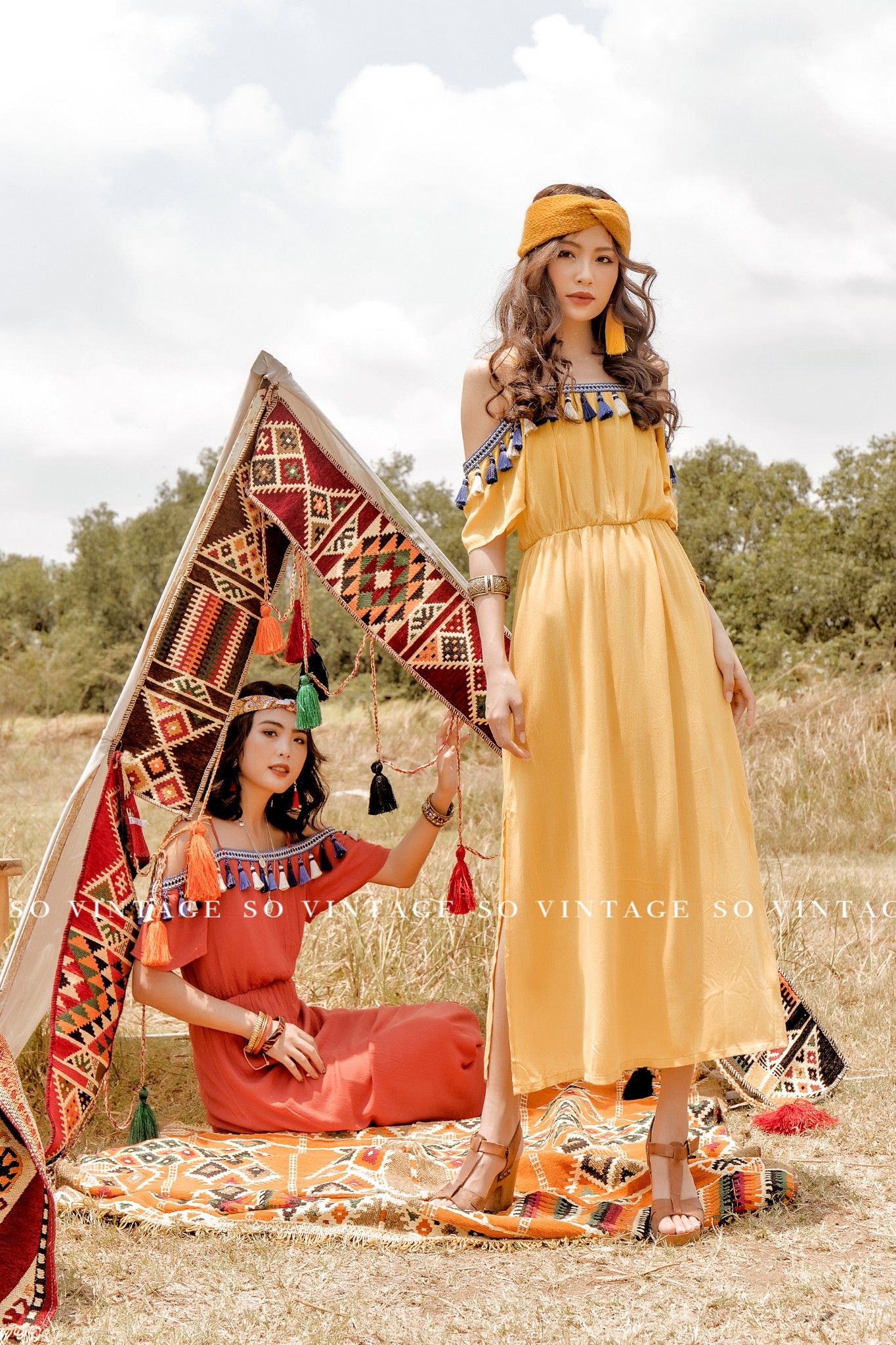 có nónĐầm đỏ thổ cẩm hoạ tiết boho vintage váy xoè nhiều tầng phối màu  siêu phẩm  HolCim  Kênh Xây Dựng Và Nội Thất