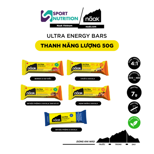  Thanh năng lượng Naak Ultra Energy Bar 50g 