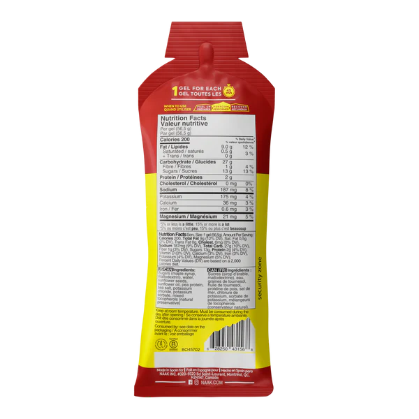  Gel năng lượng Naak Utral Energy Gel 57g - 200 Calo Vi Caramel cây phong 