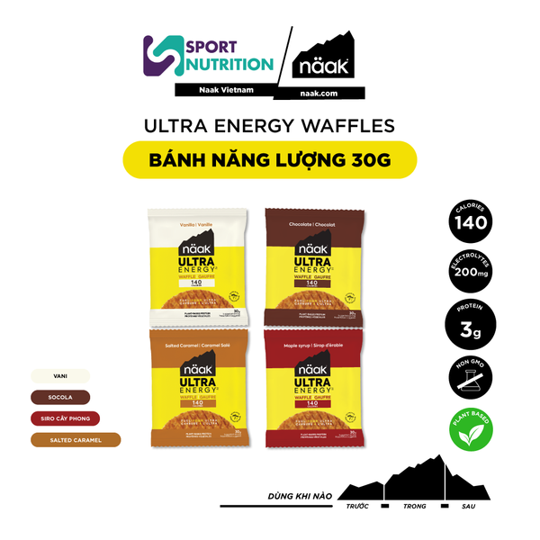  Bánh năng lượng Naak Ultra Energy Waffles 30g 