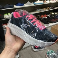 Giày thể thao nữ Skech đế cao siêu nhẹ- Navy viền hồng
