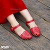 Sandal bé gái thời trang đế thấp mũi kín SD2101- Đỏ
