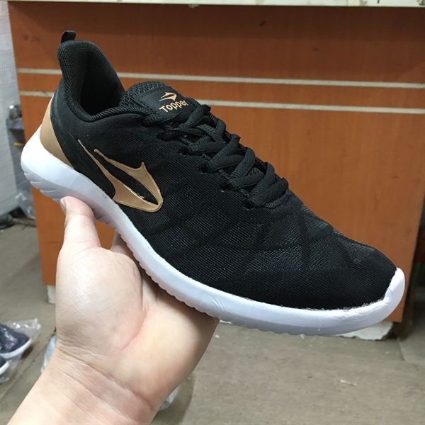 Giày thể thao siêu nhẹ Topper- Đen gót vàng