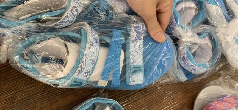 Sandal trẻ em 3 quai dán thời trang- Xanh lam