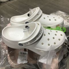 Giày sục Crocs xuất dư - Trắng