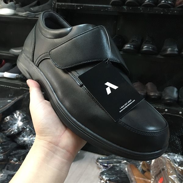 Giày Sneakers ngoại cỡ Anodyne quai dán to- Đen