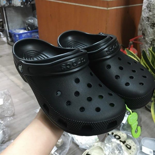 Giày sục Crocs nam nữ siêu nhẹ xuất dư - Full đen