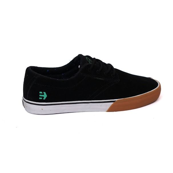 Giày đế bằng Etnies - Đen đế trắng viền xanh