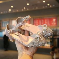 Dép Sandal gót thấp bé gái - Hồng