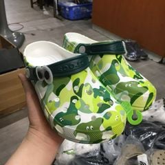 Giày sục Crocs trẻ em xuất dư - Xanh lá cây
