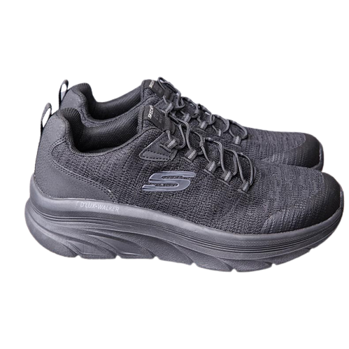 Giày Skech ngoại cỡ cổ chun D'Lux Walker Full Đen