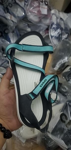 Sandal Crocs quai vải- Xanh thiên thanh