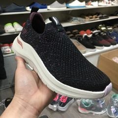 Giày thể thao nữ Skech cổ chun siêu nhẹ- Đen