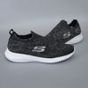 Giày lười vải Skechers nữ siêu nhẹ - Đen kim tuyến