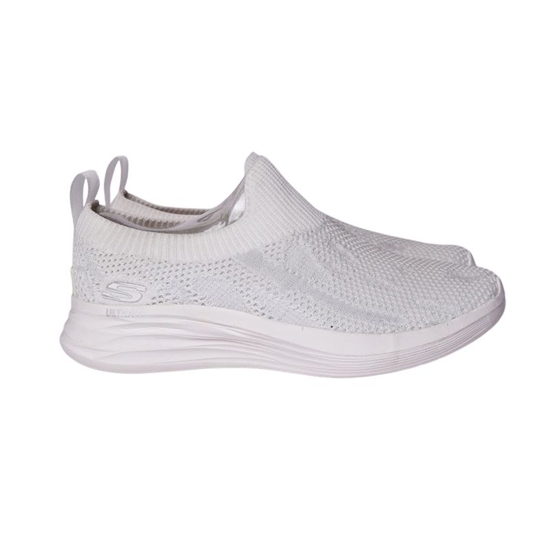 HẾT SIZE SALE Giày Skech nữ cổ chun Ultra Go- Trắng kim tuyến